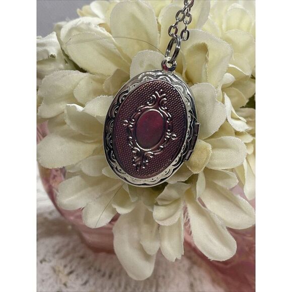 Green Turtle Opal Silver Nautical Beach Mermaid Photo Locket Necklace Valentines - Picture 5 of 16